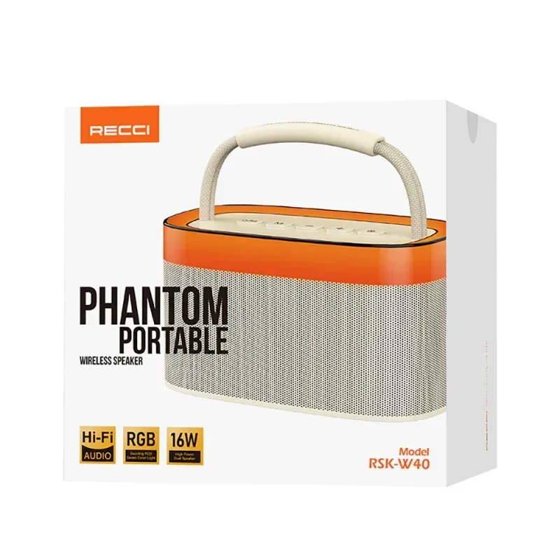 مكبر صوت لاسلكي محمول ريتشي Phantom، صوت Hifi عالي الدقة, RSK-W40 ,RGB - الصورة 2