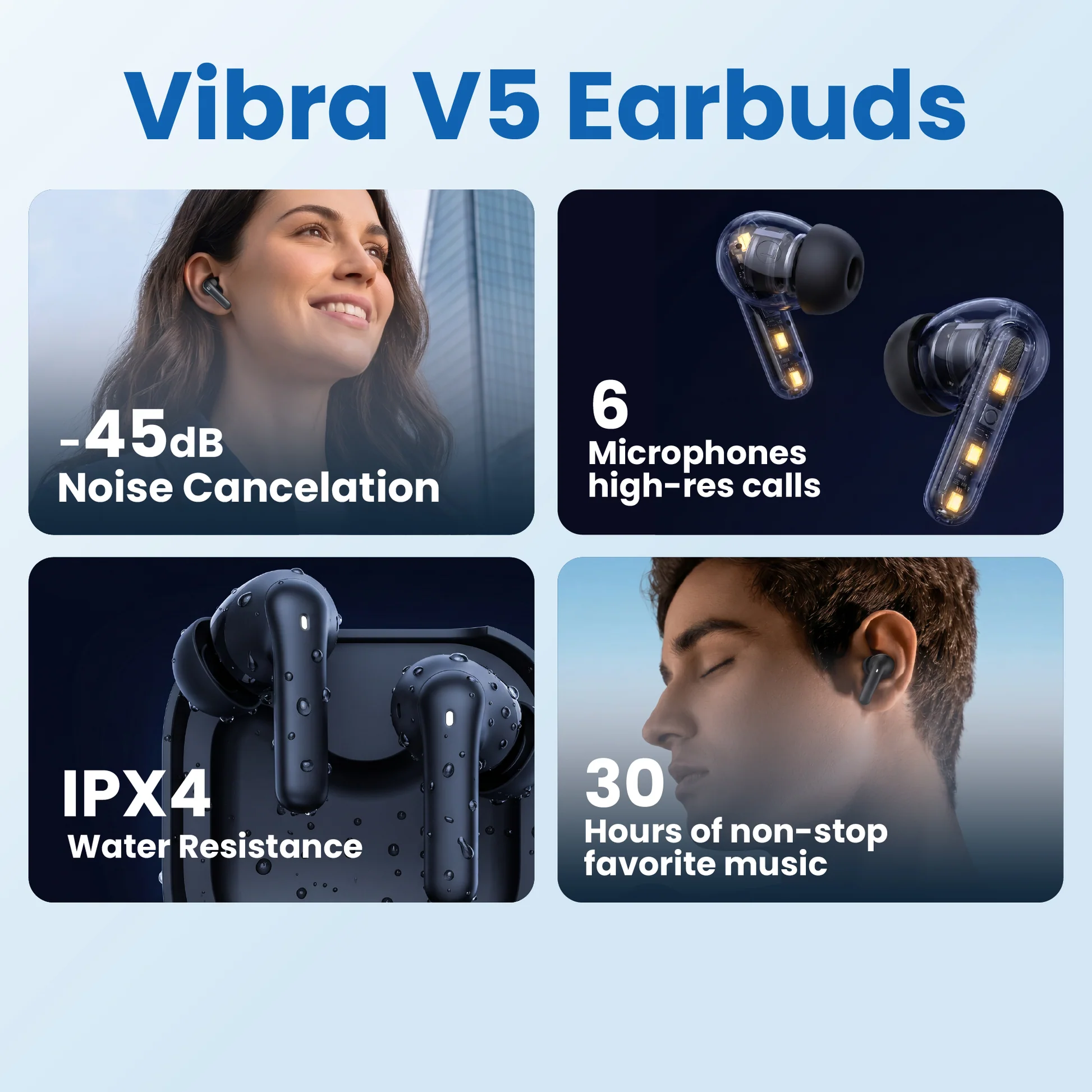 سماعة أذن لاسلكية ماجينتك Vibra V5 بعازل ضوضاء وشحن لاسلكي