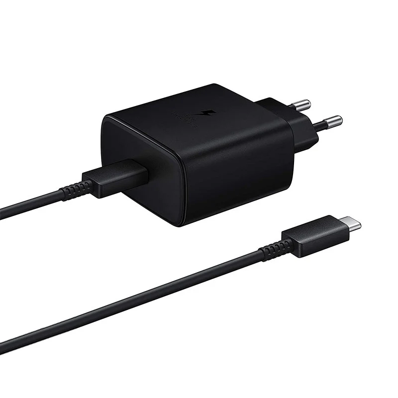 شاحن حائط سامسونج EP-T4511 اصلي 45 وات مع كابل أسود
