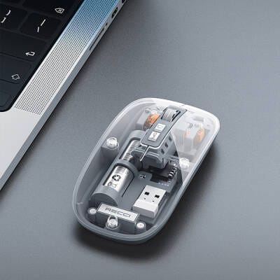 ماوس لاسلكي شفاف ريتشي Recci RCS-M01 قابل للشحن