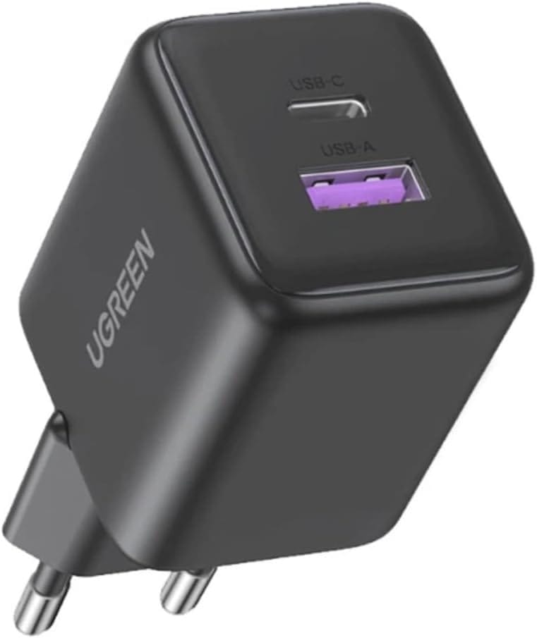 شاحن يوجرين X516 أسود بمنفذي USB-C وUSB-A