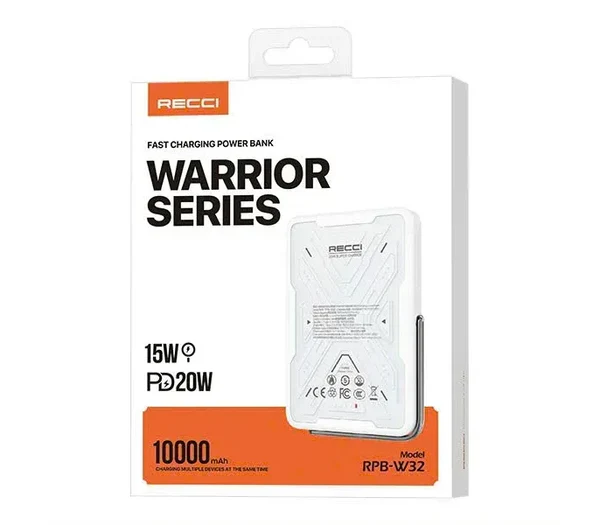 علبة باور بانك ريتشي وورير Recci Warrior RPB-W32 MagSafe الأصلية
